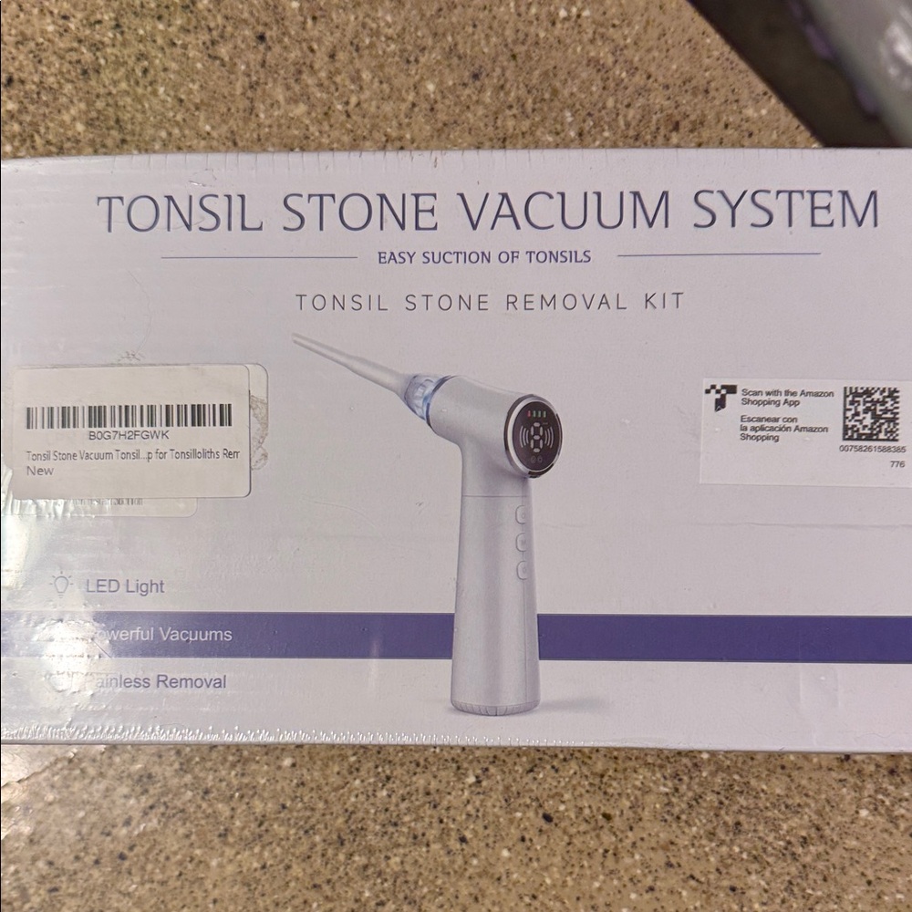 New Machine Tonsil Stone Vacuum System - White